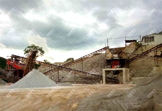 小型石子生產線現(xiàn)場