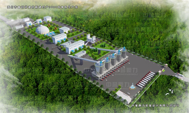 年產(chǎn)1000萬噸骨料生產(chǎn)線效果圖